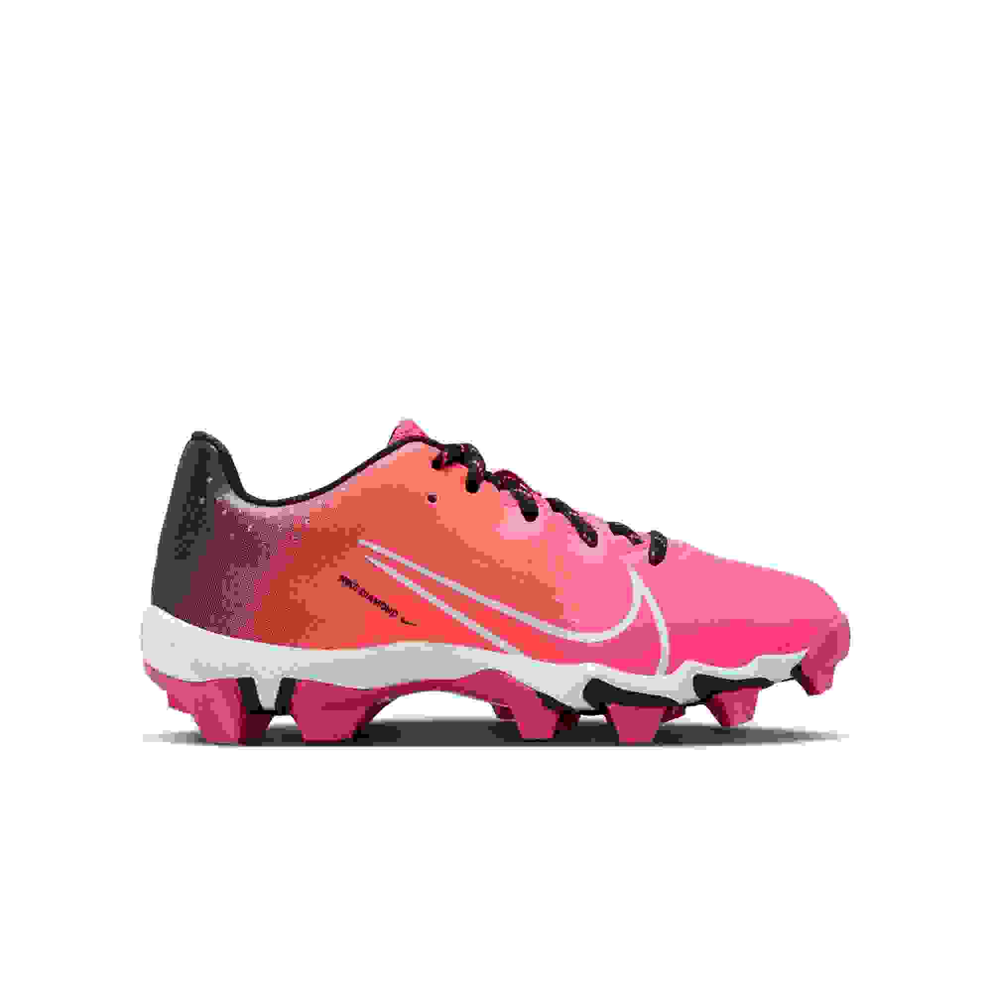 Nike Hyperdiamond 4 Keystone GG Preschool Girls' "Fuchsia/White/Hot Punch/Black" Softball Cleat